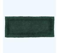 (Moss Green, Bath Mat Runner) Luxury Reversible Cotton Bath Mat