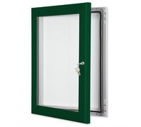 Moss-Green Poster Case Notice Boards with Magnetic Back Panel - A2