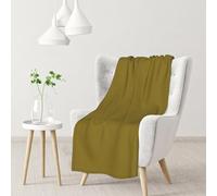 Moss Green Premium Flannel Fleece Blanket-280/320 Gsm Heavyweight, All-Over Print, Single-Sided, Soft Warm,Luxury Bedding Throw 30x40in