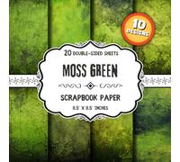 Moss Green Scrapbook Paper: Nature & Organic Craft Paper | 10 Designs | 20 Double-Sided Sheets for Scrapbooking, Journals, Collage, Mixed Media & More | 8.5 x 8.5