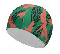 Moss Insect Wing Swim Cap Breathable High Elasticity Swimming Caps Waterproof Swim Hat Stylish Bathing Cap Comfortable Swimming Hat for Women Men