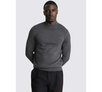 MOSS Merino Wool Rich High Neck Jumper Charcoal