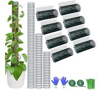 Moss Pole DIY Kit, 26.3ft Moss Pole for Plants Monstera, 8pcs 8.3in×3.3ft Steel Wire Mesh with Ties, Max Make 13Pcs 24" Sphagnum Moss Pole, Mesh Moss Poles (26.3ft Wire Mesh Without Plier)