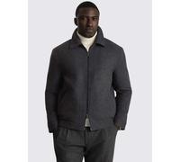 MOSS Pure Wool Quilted Zip Up Harrington Jacket Grey