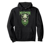 Moss Skull Horror Forest Illustration Gothic Undead Demon Pullover Hoodie