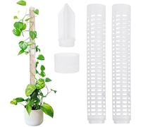 Moss Stake, 4 Pieces Climbing Plant Support, Moss Poles, Moss Pole, Plastic Stackable Plant Sticks
