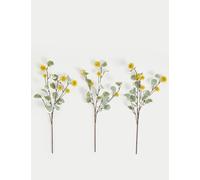 Moss & Sweetpea Set of 3 Artificial Eucalyptus Single Stems Orange