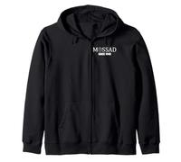 Mossad Israeli Secret Service Since 1949 Mossad Zip Hoodie