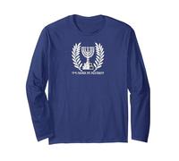Mossad - It's Never an Accident Long Sleeve T-Shirt, Adult Unisex, Navy Blue, Large