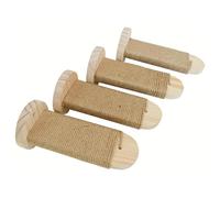 Mossby Cat Wall Furniture 4 Steps Climbing Shelves Mounted with Jute Scratching Ladder Pack of 4
