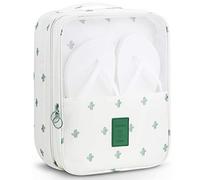Mossio Shoe Bag Holds 3 Pair of Shoes for Travel and Daily Use Storage Pouch, White Cactus, OneSize