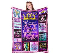 Mosslink Cheerleader Gifts Blanket, 50”x40”, Cheerleading Gifts for Girls Teens Kids Coach, Ultra Soft Flannel Fleece Warm Cozy Throw Blankets for Home Bed Sofa