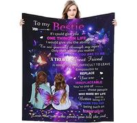Mosslink to My Bestie Gift Blanket Super Soft Fleece Throw Blankets for Women, Girls, BFF, Sisters, Friendship, Friend Gifts for Birthday Christmas Microfiber Cozy Throws for Home Bed Sofa 60inx 50in