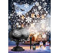 MOSSNDAR Happy New Year 2026 Decorations,HD Snowflake Projector with Remote Timer Adjustable Speed,Waterproof Snowfall Lights for New Year Eve Party Nye Holiday Indoor Outdoor Garden