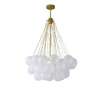 MOSSODOR Circle LED Ceiling Light, Modern Bubble Ball Round Chandelier Ceiling Ring Light, Suspended Adjustable Hanging Pendant Light for Living Room Lounge Hallway Bedroom, 80, 60, 40CM