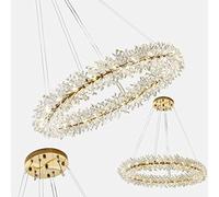 MOSSODOR Modern Crystal Chandelier Kitchen Island Pendant Lighting Fixture Hallway Lights Ceiling Flush Ceiling Gold Chandelier Lighting φ40cm, φ60cm, and φ80cm