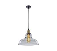MOSSODOR Retro Modern Vintage Glass Ceiling Pendant Industrial Pendant Light Lamp Shade (Clear)