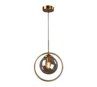 MOSSODOR Smokey Grey 30cm Pendant Light Industrial Ceiling Light E14 (Included) Bulb Base Matal Ring Light for Kitchen, Dining Room, Bedroom, Restaurant, bar