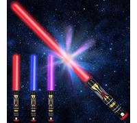 Mossoko Kids Lightsaber - Birthday Gift for Boys Sword Toy - Party Favors Supplies Halloween Christmas Stocking Filler Xmas Galaxy War Cosplay Dress Up Accessories Costume Weapons