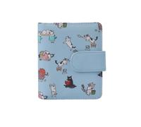 MOSSTYUS Cute Women Small Wallet Leather Billfold Card Holder Coin Purse | Soft PU Leather,Multi Card Slots,Zipper Coin Pocket Id Window,Snap Button Closure,Compact Daily Cash Purse Ladies Girl Gift