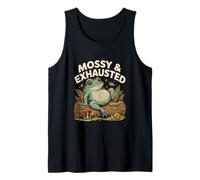 Mossy and Exhausted Cute Tired Frog Nature Tank Top