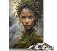 Mossy Nymph Queen Jigsaw Puzzles Puzzles for Adults Kids. 1000 Piece Impossible Challenge Toy Educational Game Home Decoration for Educational Games Gifts 1000pcs (38x26cm)