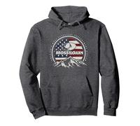 Mossy Oak 4th of July Most Effective Concealment System Pullover Hoodie, Adult Unisex, Dark Heather Grey, Large