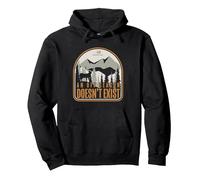 Mossy Oak An Off Season Doesn’t Exist Deer In Forest Logo Pullover Hoodie, Adult Unisex, Black, X-Large