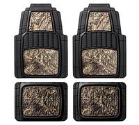 Mossy Oak Camo Trimmable Floor Mats - All Weather Protection - Trim to Fit for Car, SUV, Van, Trucks - Official Licensed Product (4 Pcs)