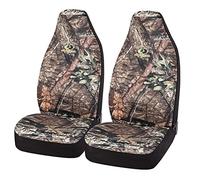 Mossy Oak Full Camo Seat Covers High Back - Made with Rip-Stop Oxford Fabric, Airbag Compatible, Universial Fit Most Bucket Seats - Official Licensed Product