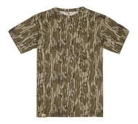 Mossy Oak Men's Camo Hunting Shirt Short Sleeve Cotton, Original Bottomland, 3XL