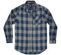 Mossy Oak Men's Herren Plaid Flanell Hemd Shirt, After Dark Buffalo, L