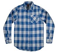Mossy Oak Men's Plaid Flannel Shirt, Blue Heather Buffalo, 3XL