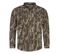 Mossy Oak Men's Standard Tibbee Technical Lightweight Camo Hunting Shirt, Original Bottomland