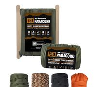 Mossy Oak Paracord Rope 750 with 11 Inner Strands | 200ft Nylon String, Tactical Survival Gear for Camping, Hunting, Fishing, Hiking, Crafting & DIY | Durable & Lightweight, 4mm Parachute Cord (Olive)