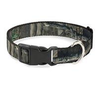 Mossy Oak Pet Collar, Dog Collar Plastic Buckle, Mossy Oak Break Up Infinity, 13 to 17 Inches 1.5 Inch Wide