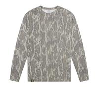 Mossy Oak Vintage Washed Out Long Sleeve Faded Camo Shirt, Original Bottomland, Large