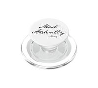 Most Ardently -Darcy In Jane Austen Handwriting Black Print PopSockets PopGrip for MagSafe