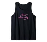 Most Ardently -Darcy in Jane Austen Handwriting Pink Print Tank Top