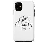 Most Ardently -Darcy Script Pride and Prejudice Black Print Case for iPhone 11