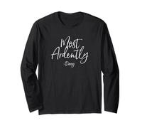 Most Ardently -Darcy Script Pride and Prejudice White Print Long Sleeve T-Shirt