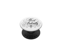 Most Ardently Jane Austen Ornate Black Lettering PopSockets Adhesive PopGrip