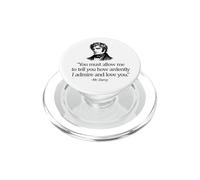 Most Ardently Love You Mr. Darcy Black Print PopSockets PopGrip for MagSafe