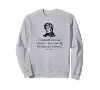 Most Ardently Love You Mr. Darcy Black Print Sweatshirt