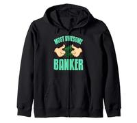 Most Awesome Banker Financial Success Money Mindset Zip Hoodie