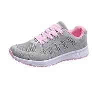Most Bought Items Ladies Trainers Wide Fit Wedge Athletic Sneakers Casual Fashion Non Slip Walking Shoes Lightweight Low Top Soft Sole Slip on Memory Foam Trainers Women Grey 4.5