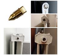 Most Common Radiator Bleed Screw Type 3 - Brass/Vent/Air/Valve/Purge - Steel Panel