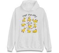 Most Definitely Funny Ducks Hoodie Cute Cartoon Duck Design with Not All in a Row Saying Playful Animal Humor Graphic for Fun Lovers and Gift Idea Hooded Top White