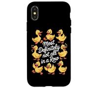 Most Definitely Not All In A Row Funny Ducks Case for iPhone X/XS