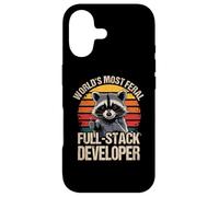 Most Feral Full Stack Developer Funny Raccoon Coder Dev Men Case for iPhone 17